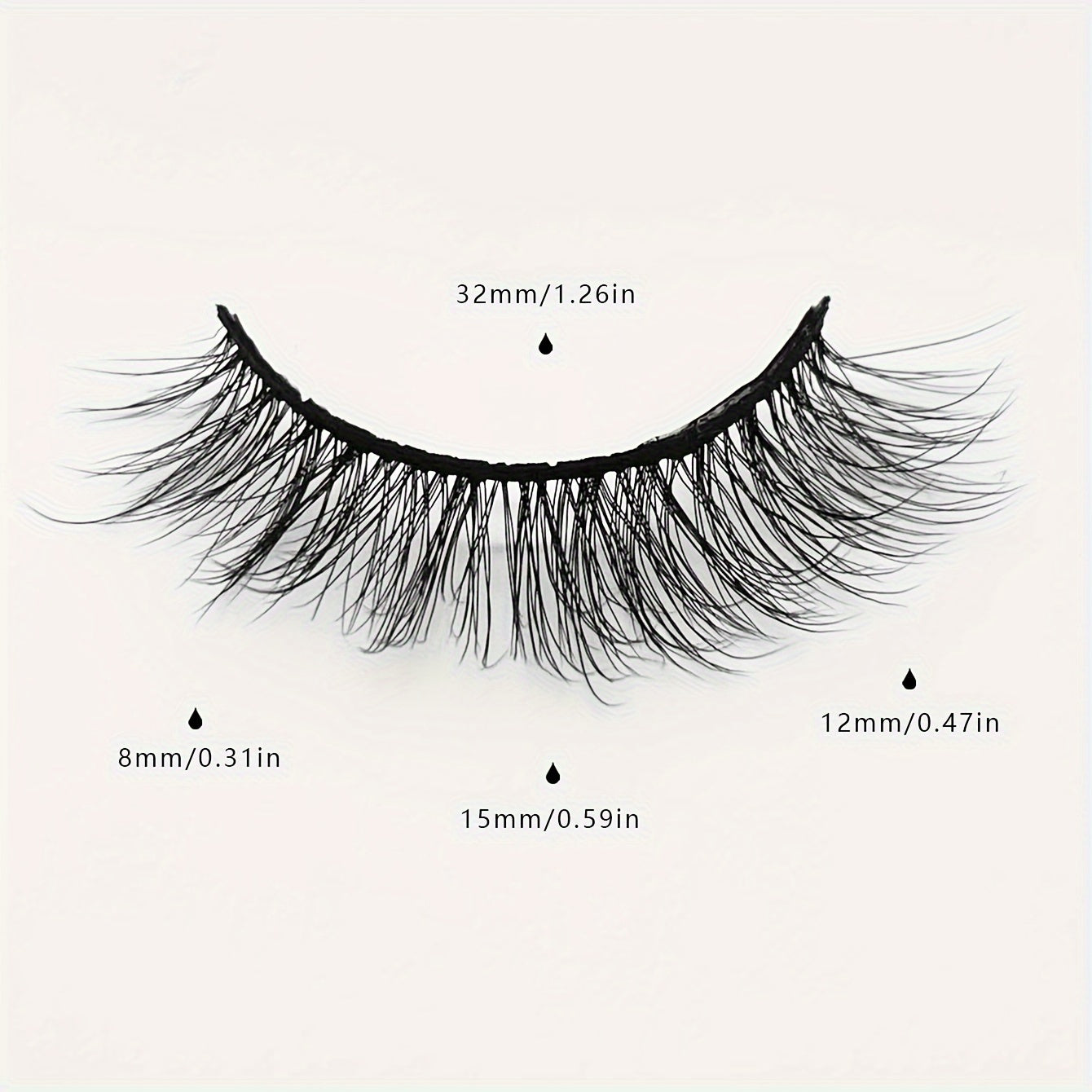 1 Pair Natural Eyelashes Mink Black Lashes